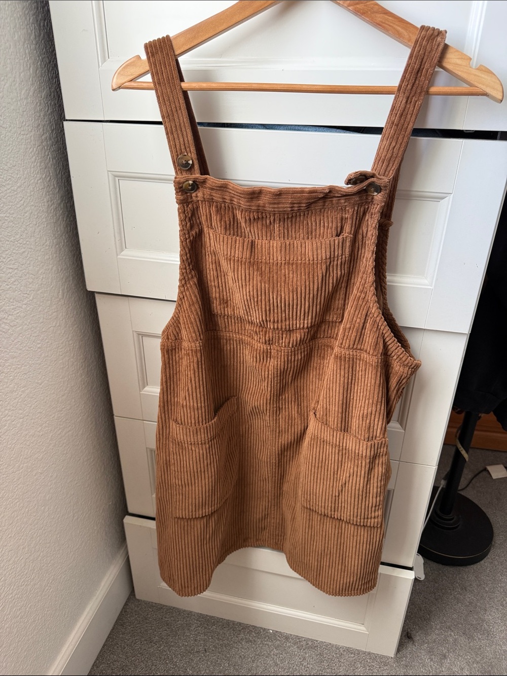 wild fable Corduroy Pinafore Dress in Camel Brown